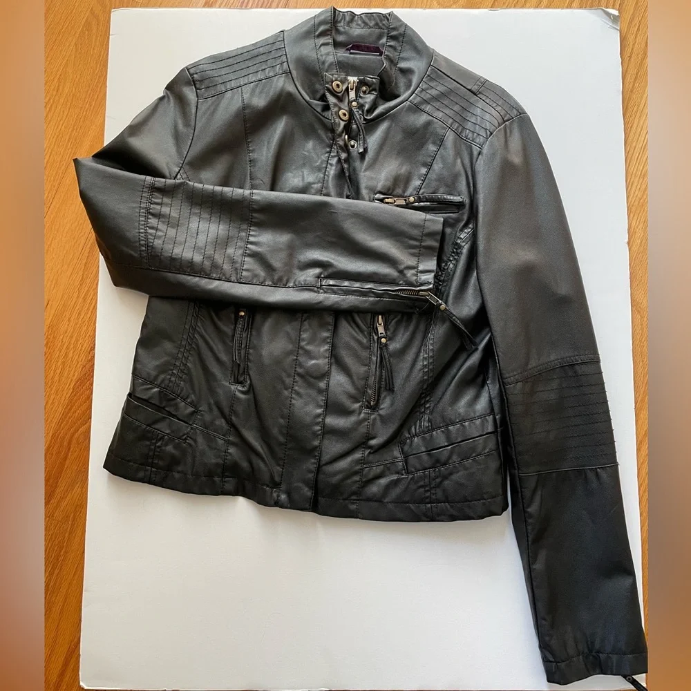 Faux Leather Jacket - Picture 1 of 2